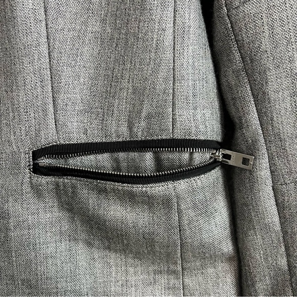RAG & BONE Alpine Wool-Blend Blazer with Zip Pockets in Silver/Gray SZ 4 - Picture 2 of 10